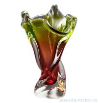 Ваза для цветов 23 см &quot;Прозрачно-Розово-Зелёная&quot;&quot; / 017875