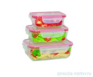 Контейнер 600 мл прямоугольный "FRESHBOX Glass" / 141639