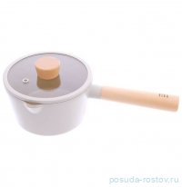 Ковш 16 см со стеклянной крышкой керамическое покрытие 1,4 л &quot;Fika&quot; /индукция / 313782