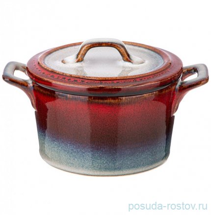 Горшочек для запекания 13 х 10 х 5,3 см с крышкой &quot;Reactive red&quot; / 345578