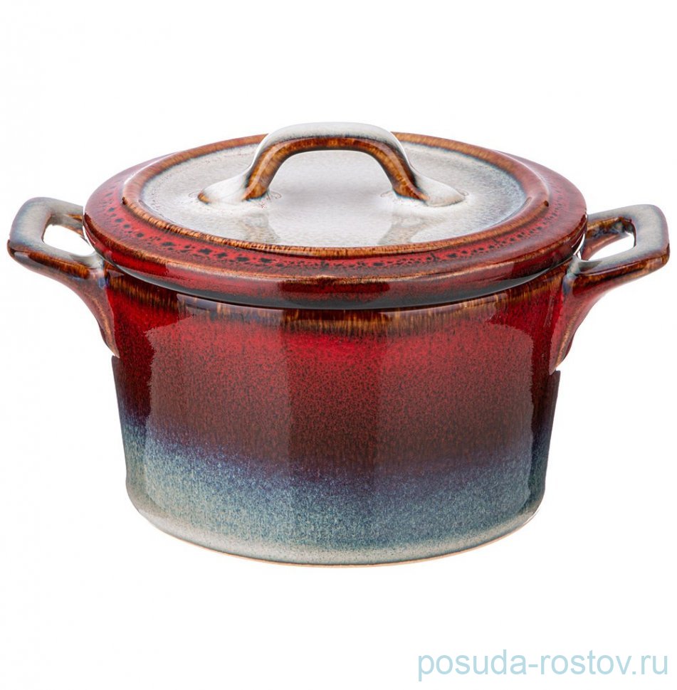 Горшочек для запекания 13 х 10 х 5,3 см с крышкой "Reactive red" / 345578