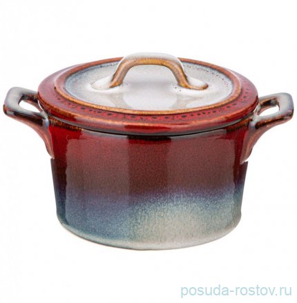 Горшочек для запекания 13 х 10 х 5,3 см с крышкой &quot;Reactive red&quot; / 345578