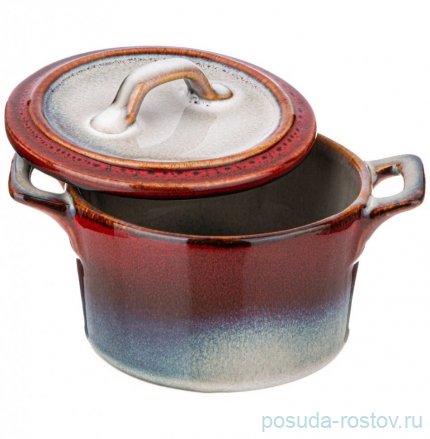 Горшочек для запекания 13 х 10 х 5,3 см с крышкой &quot;Reactive red&quot; / 345578