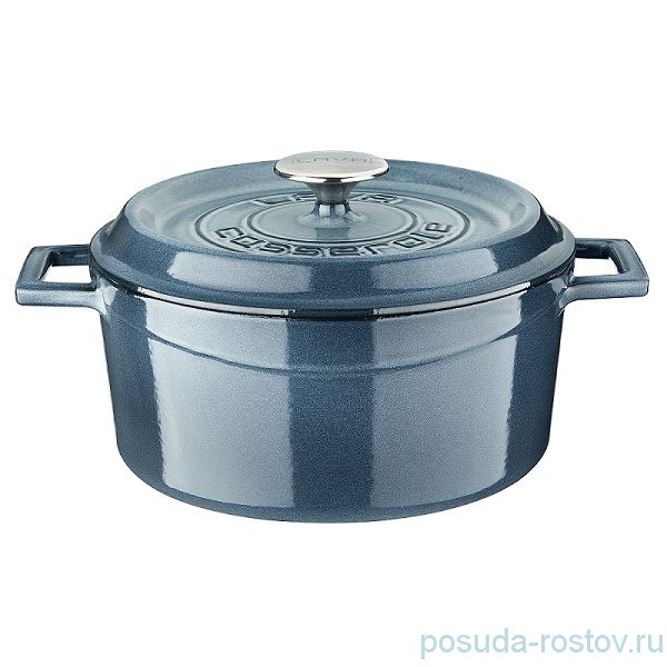 Кастрюля 24 см с крышкой 4,49 л "Lava /Majolica Grey" / 221011