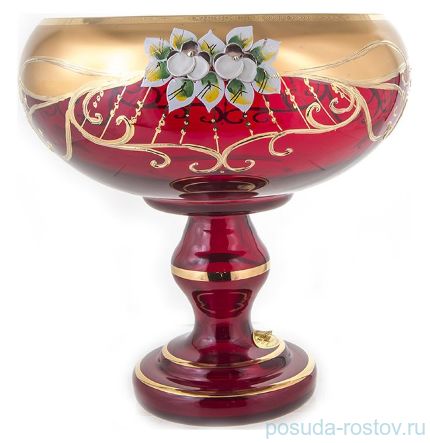 Ваза для конфет/фруктов 24 см н/н &quot;Лепка красная /6333&quot; / 092558