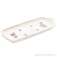 Поднос 37 см прямоугольный &quot;Корона /Мейсенский букет&quot; / 159718