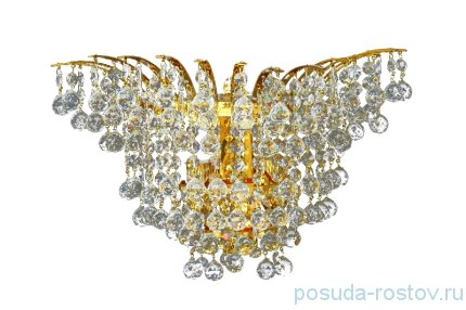 Бра 2 рожковый хрусталь (солнце), золото &quot;Титания Люкс&quot; / 009610