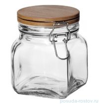 Ёмкость для сыпучих продуктов 700 мл с крышкой из бамбука и замком &quot;DASA&quot; / 164636