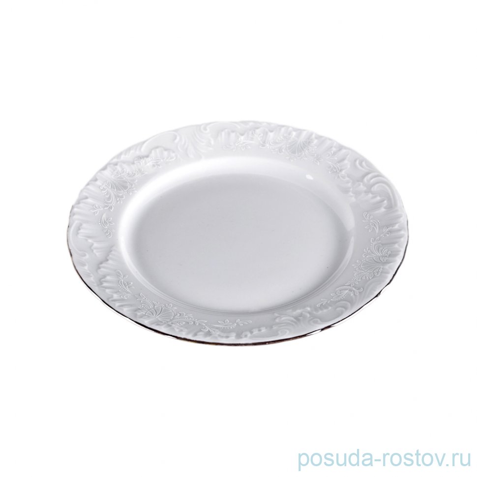 Блюдо 29 см круглое "Рококо /Платиновый узор" / 115740