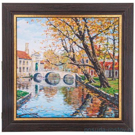Ключница 30 х 30 см /рамка венге с золотом / 296933