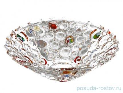 Ваза для фруктов 30 см &quot;Lisboa /Цветные шары&quot; хрусталь Йиглава / 093792