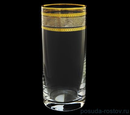 Стаканы для воды 300 мл 6 шт &quot;Гольф /Волна на серебряной полосе&quot; / 018099