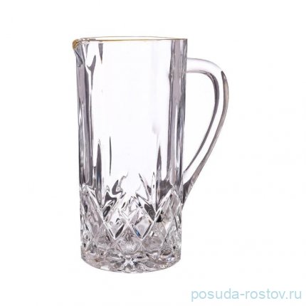Кувшин для сока 1,2 л &quot;Опера /Отводка золото&quot; AS Crystal / 347593