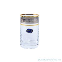Стаканы для сока 140 мл 6 шт &quot;Идеал /Цветочный узор на платине&quot; / 013451