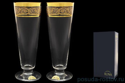 Бокалы для пива 445 мл 2 шт &quot;Золотая коллекция, широкое золото&quot; / 018300