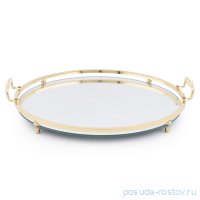 Поднос 35 см круглый с ручками  / 245167