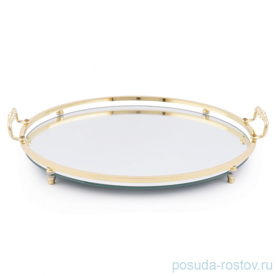 Поднос 35 см круглый с ручками  / 245167
