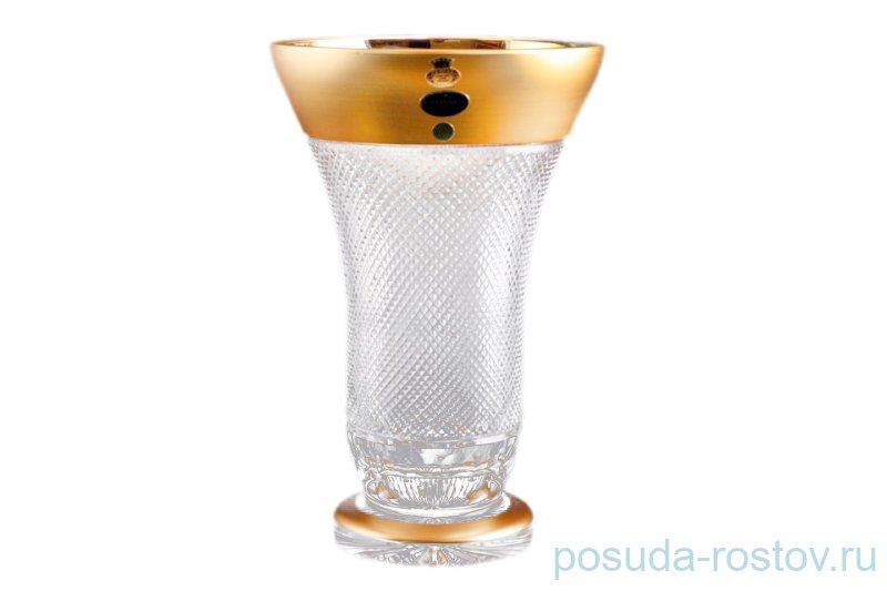 Ваза для цветов 30,5 см н/н "Bohemia gold /Матовое золото" / 047960