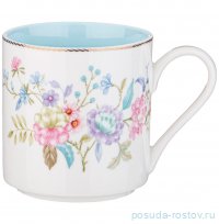 Кружка 360 мл &quot;blossom /цветы&quot; с голубым внутри / 323093