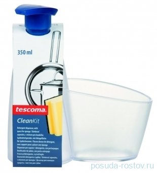 Дозатор для моющих средств 350 мл с подставкой для губки "Tescoma /CLEAN KIT" / 141453