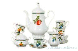 Кофейный сервиз на 6 персон 15 предметов (150 мл) &quot;Мэри-Энн /Фруктовый сад&quot; / 159218