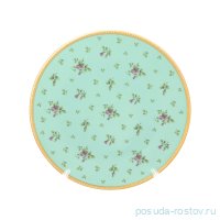 Блюдо 32 см круглое &quot;Максим /Примавера золото /Розочки на бирюзовом&quot; / 171503