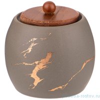 Сахарница 9,5 х 10,2 см &quot;Золотой мрамор /Серая&quot; / 252026