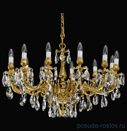 Люстра 12 рожковая хрусталь &quot;Проусек&quot; 92 х h-53 x 22.5 кг / 094193
