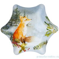 Салатник 19,8 х 19,8 х 2,5 см Звезда &quot;Зимняя сказка /Лиса&quot; / 268478