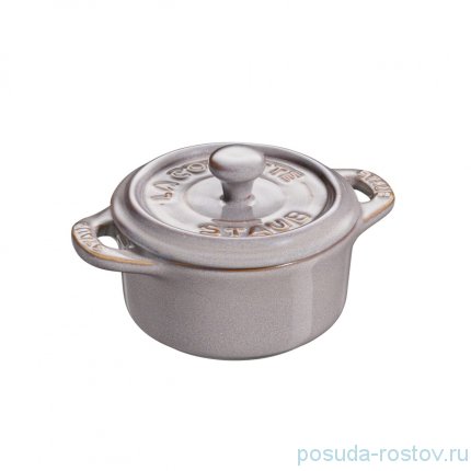 Кокот 10 см с крышкой античный серый &quot;STAUB&quot; / 218319