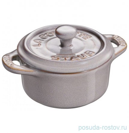 Кокот 10 см с крышкой античный серый &quot;STAUB&quot; / 218319