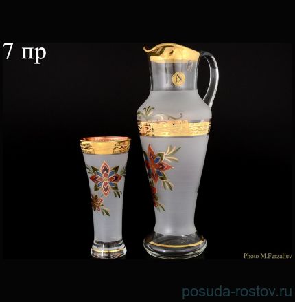 Набор для воды 7 предметов (кувшин + 6 стаканов) &quot;Иксовка /Мозайка&quot; / 058436