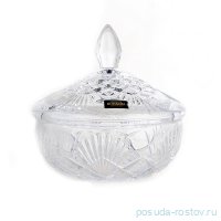 Ваза для конфет 15 см с крышкой &quot;Лира /Без декора&quot; / 036848