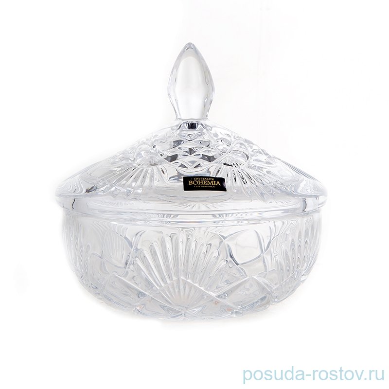 Ваза для конфет 15 см с крышкой "Лира /Без декора" / 036848