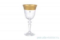 Бокалы для белого вина 170 мл 6 шт &quot;Кристина /Матовая полоса /золото&quot; AS Crystal / 145967