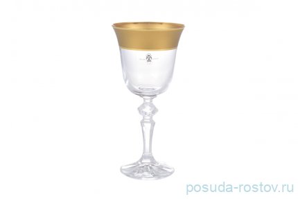 Бокалы для белого вина 170 мл 6 шт &quot;Кристина /Матовая полоса /золото&quot; AS Crystal / 145967