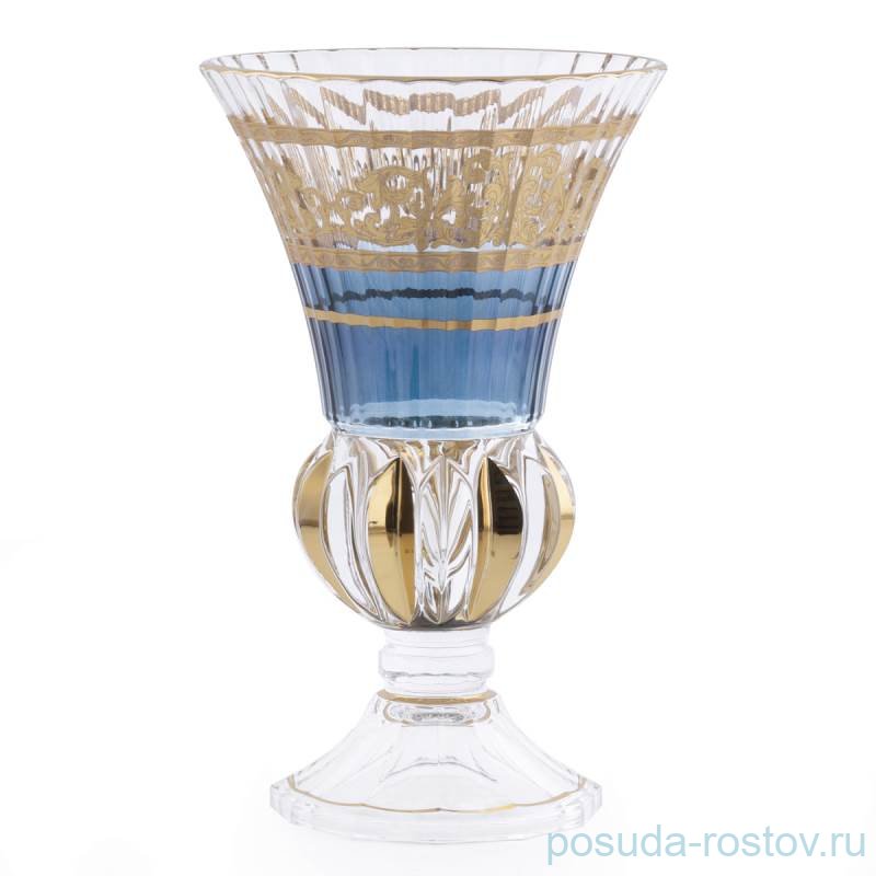 Ваза для цветов 35 см н/н синяя "Адажио /Барокко /Золото" / 274081