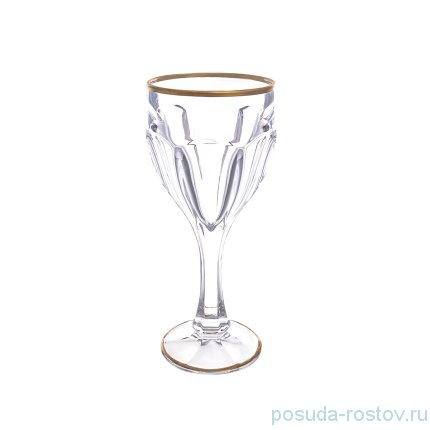 Бокалы для белого вина 190 мл 6 шт &quot;Сафари /Отводка золотом&quot; AS Crystal / 201618