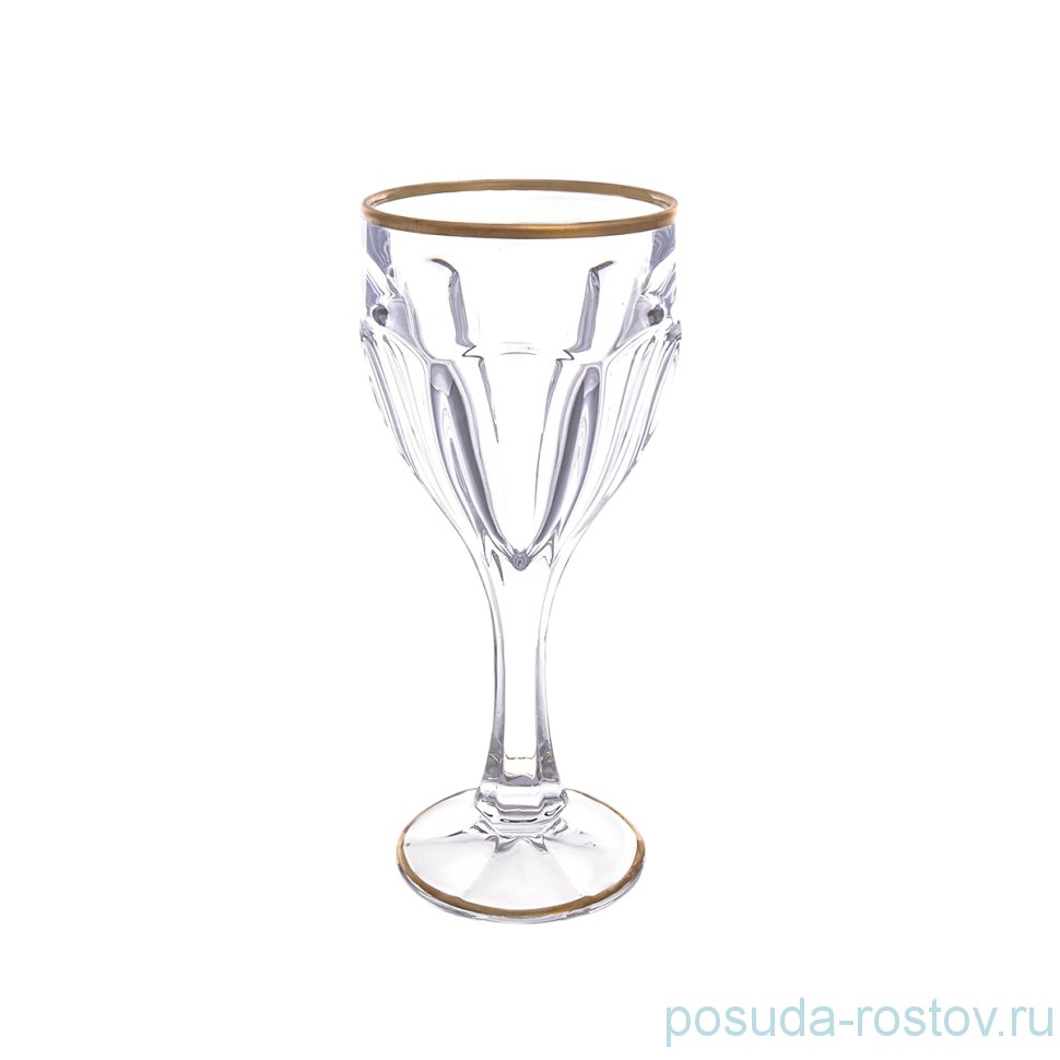 Бокалы для белого вина 190 мл 6 шт "Сафари /Отводка золотом" AS Crystal / 201618