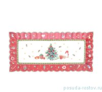 Блюдо 29 х 14 см прямоугольное &quot;Christmas world /Bordo&quot; / 273692