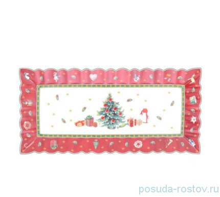 Блюдо 29 х 14 см прямоугольное &quot;Christmas world /Bordo&quot; / 273692