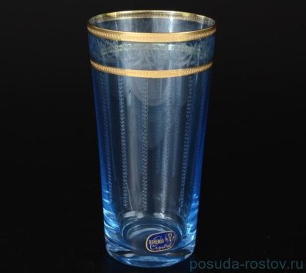 Стаканы для воды 400 мл 6 шт аквамариновые &quot;Джайф /437877&quot; / 026432
