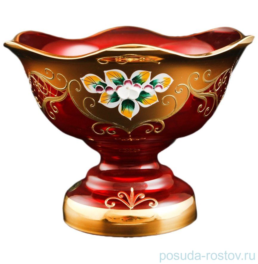 Конфетница 20 см н/н волна "Лепка красная /5366" / 096876