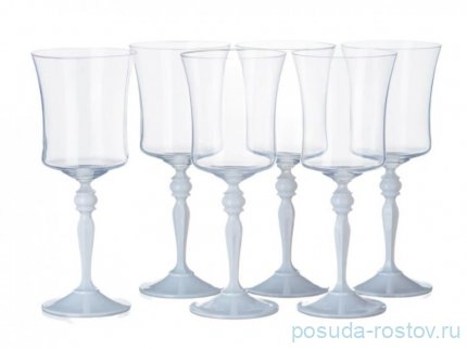 Бокалы для красного вина 300 мл 6 шт &quot;Грация /Porcelain&quot; белая ножка / 351854