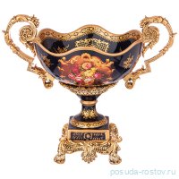 Фруктовница 43,2 х 23 х 23 см с ручками н/н чёрная / 253141