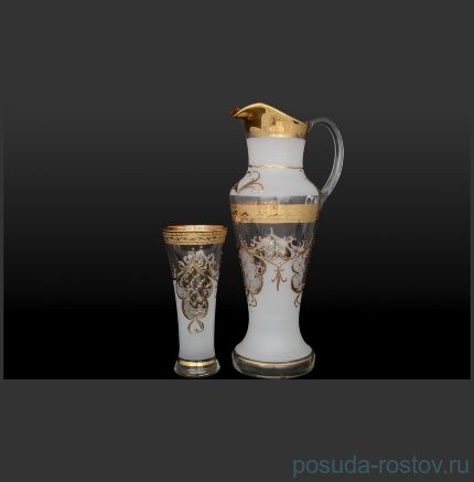 Набор для воды 7 предметов (кувшин + 6 стаканов) &quot;Иксовка /Венеция /Антик золото&quot; / 037344