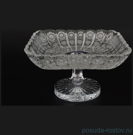 Ваза для фруктов 28 см н/н &quot;Glasspo /Хрусталь резной&quot; / 079356