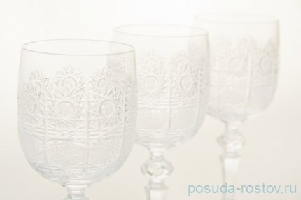 Бокалы для белого вина 200 мл 6 шт &quot;Мирель /Хрусталь резной&quot; / 017057
