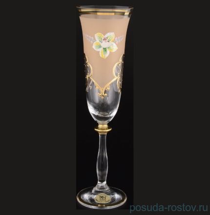 Бокалы для шампанского 190 мл 6 шт &quot;Анжела /Лепка золотая&quot; U-R / 059878
