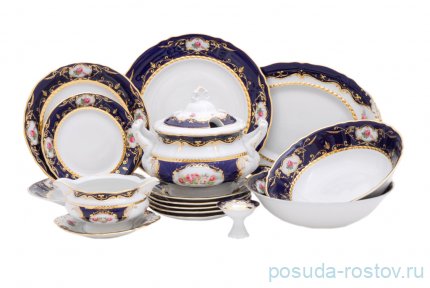 Столовый сервиз на 6 персон 25 предметов &quot;Соната /Роза /Кобальт&quot; / 085502